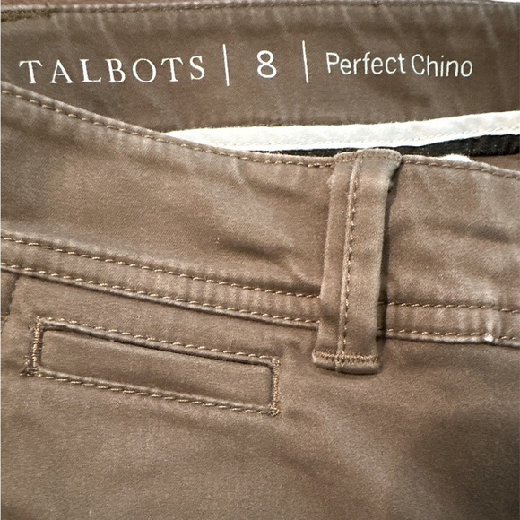 Talbots Perfect Chino Green‎ Sz 8 Inseam 30 Excellent - Picture 3 of 3